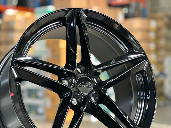 New 18X8.5 ET35 TSW Conventry Holbrook Rim (4 wheel) Gloss Black 5X108