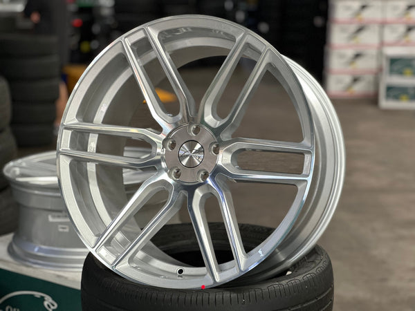 New 21X10.5 ET42 TSW Conventry Dale Rim (4 wheel) Gloss Silver 5X108