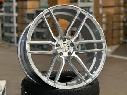 New 21X10.5 ET42 TSW Conventry Dale Rim (4 wheel) Gloss Silver 5X108