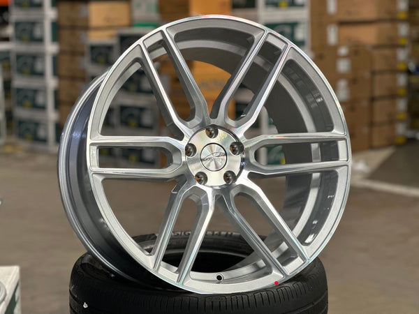 New 21X10.5 ET42 TSW Conventry Dale Rim (4 wheel) Gloss Silver 5X108