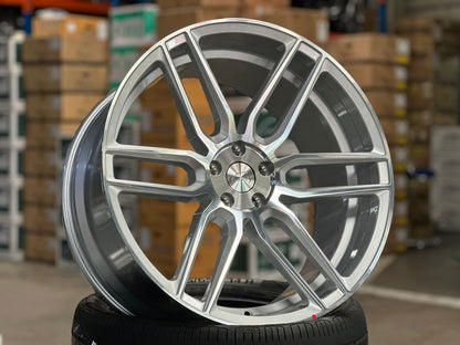 New 21X10.5 ET42 TSW Conventry Dale Rim (4 wheel) Gloss Silver 5X108