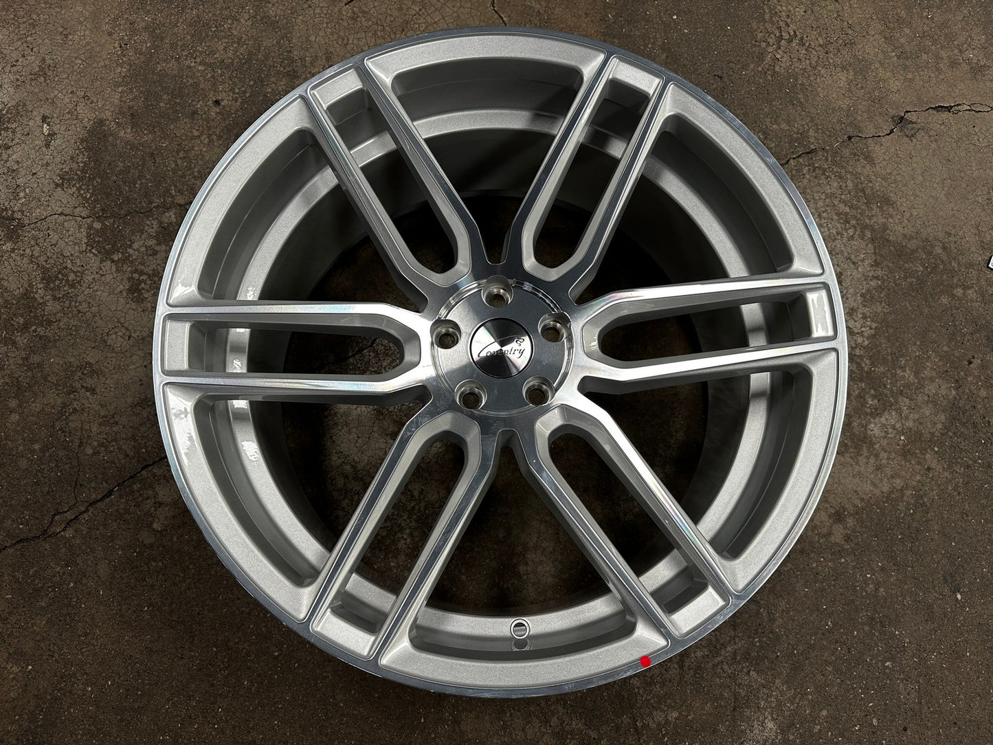 New 21X10.5 ET42 TSW Conventry Dale Rim (4 wheel) Gloss Silver 5X108