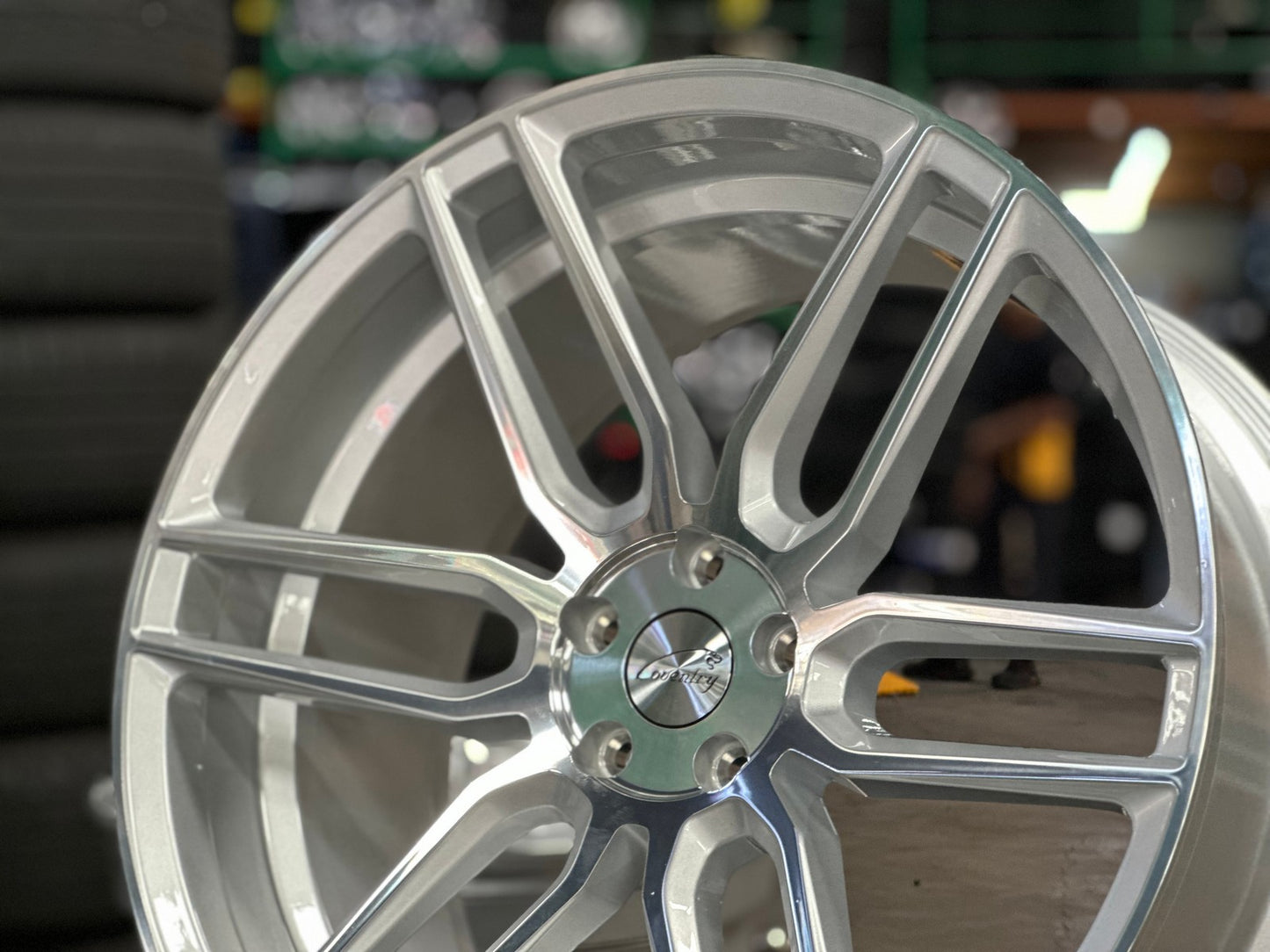 New 21X10.5 ET42 TSW Conventry Dale Rim (4 wheel) Gloss Silver 5X108