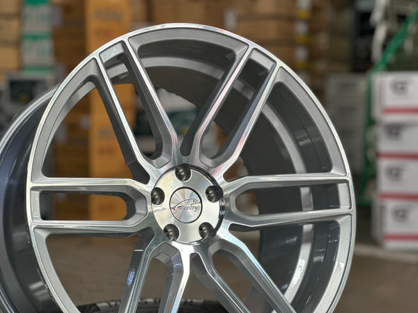 New 21X10.5 ET42 TSW Conventry Dale Rim (4 wheel) Gloss Silver 5X108