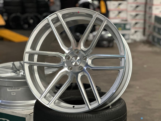 New 22X10.5 ET42 TSW Conventry Dale Rim (4 wheel) Gloss Silver 5X108