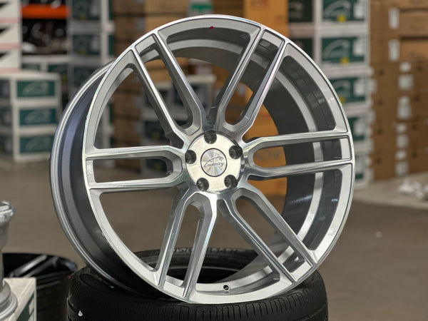 New 22X10.5 ET42 TSW Conventry Dale Rim (4 wheel) Gloss Silver 5X108