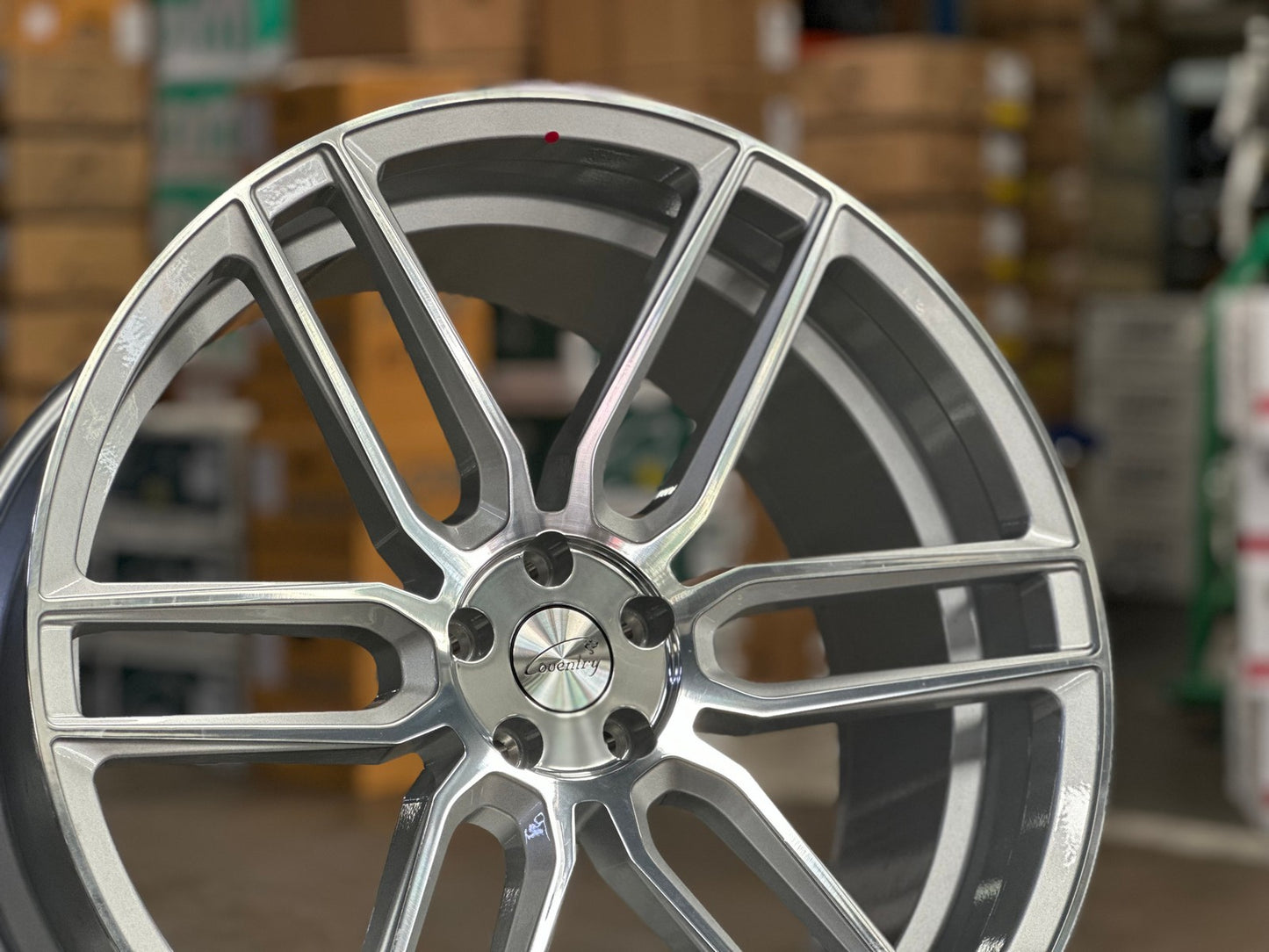 New 22X10.5 ET42 TSW Conventry Dale Rim (4 wheel) Gloss Silver 5X108