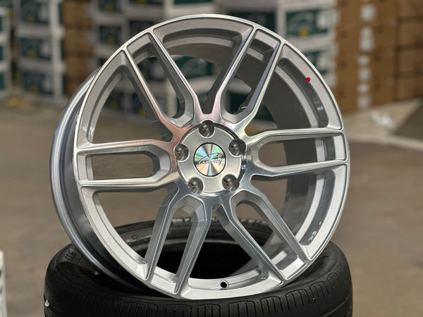 New 18X8.5 ET35 TSW Conventry Dale Rim (4 wheel) Gloss Silver 5X108