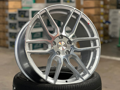 New 18X8.5 ET35 TSW Conventry Dale Rim (4 wheel) Gloss Silver 5X108