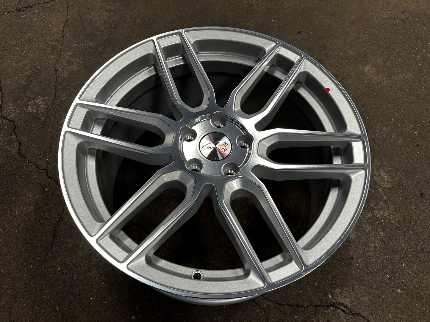 New 18X8.5 ET35 TSW Conventry Dale Rim (4 wheel) Gloss Silver 5X108
