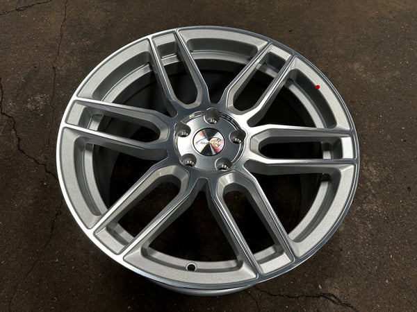 New 18X8.5 ET35 TSW Conventry Dale Rim (4 wheel) Gloss Silver 5X108