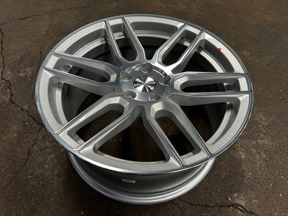 New 18X8.5 ET35 TSW Conventry Dale Rim (4 wheel) Gloss Silver 5X108