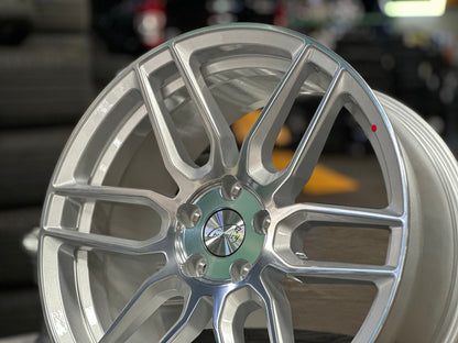 New 18X8.5 ET35 TSW Conventry Dale Rim (4 wheel) Gloss Silver 5X108