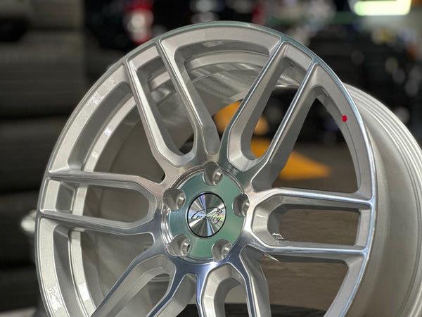 New 18X8.5 ET35 TSW Conventry Dale Rim (4 wheel) Gloss Silver 5X108