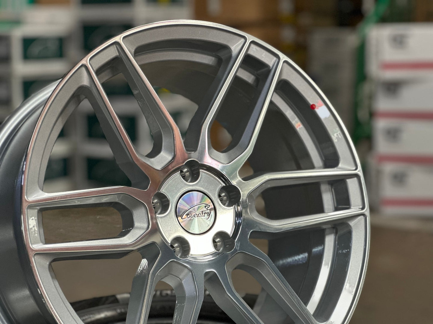 New 18X8.5 ET35 TSW Conventry Dale Rim (4 wheel) Gloss Silver 5X108