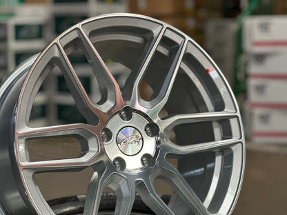 New 18X8.5 ET35 TSW Conventry Dale Rim (4 wheel) Gloss Silver 5X108