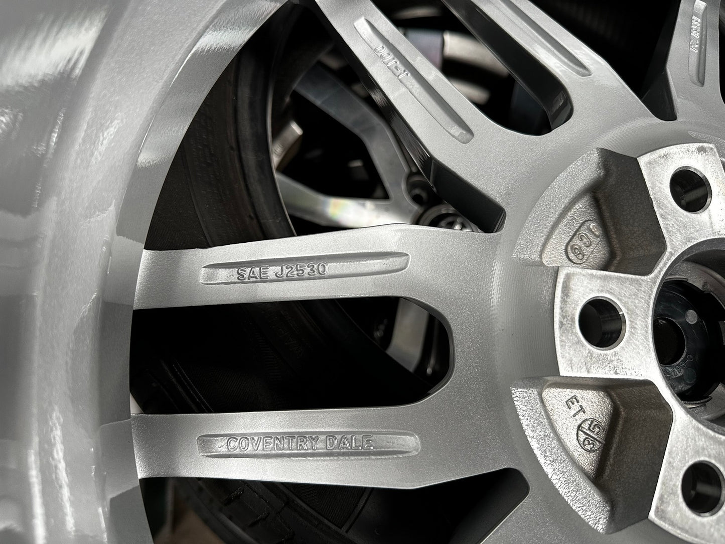 New 18X8.5 ET35 TSW Conventry Dale Rim (4 wheel) Gloss Silver 5X108