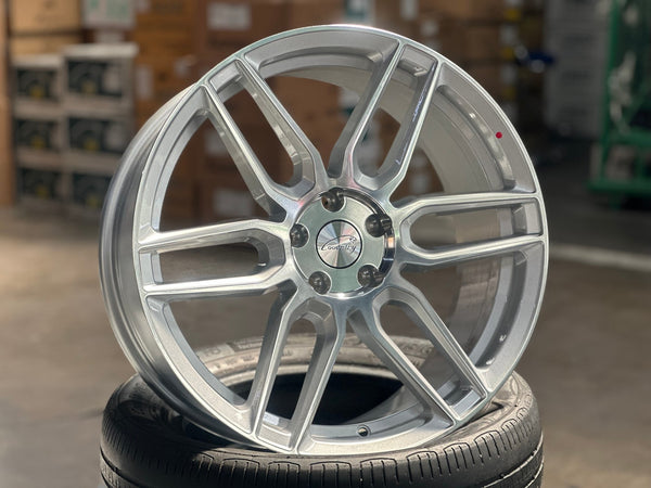 New 19X8.5 ET35 TSW Conventry Dale Rim (4 wheel) Gloss Silver 5X108