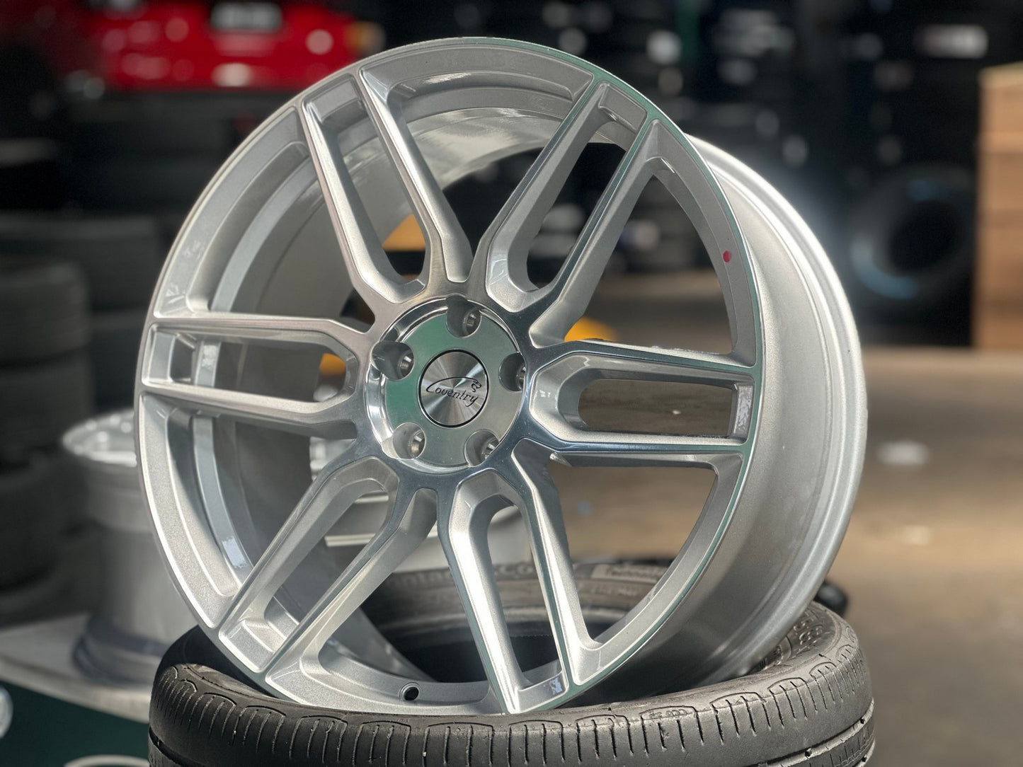 New 19X8.5 ET35 TSW Conventry Dale Rim (4 wheel) Gloss Silver 5X108