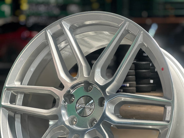 New 19X8.5 ET35 TSW Conventry Dale Rim (4 wheel) Gloss Silver 5X108