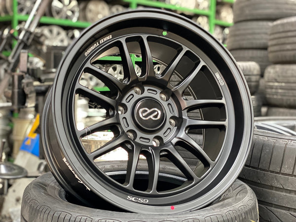 New 18X9 ET0 Enkei SC56 Rim (4 wheel) Matt Black 6X139.7