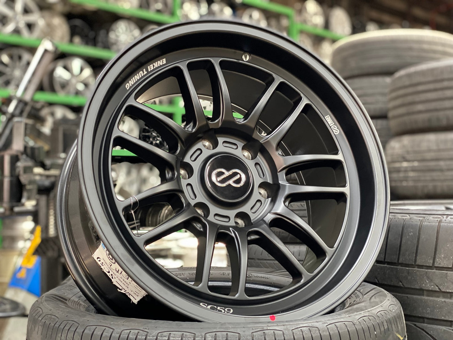 New 18X9 ET0 Enkei SC56 Rim (4 wheel) Matt Black 6X139.7
