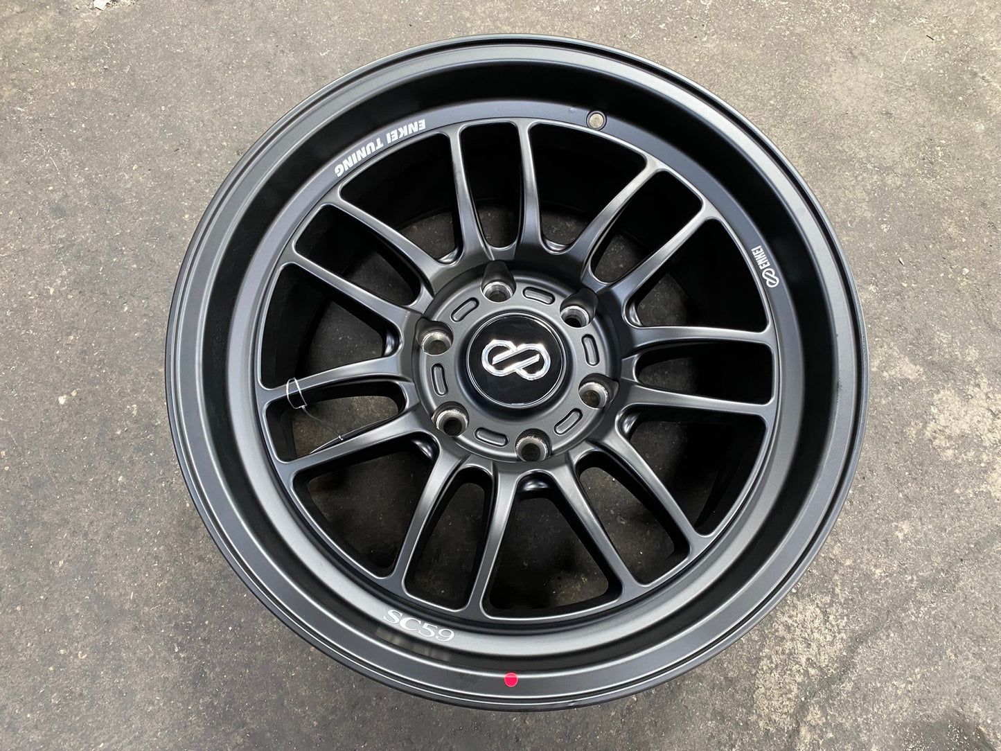 New 18X9 ET0 Enkei SC56 Rim (4 wheel) Matt Black 6X139.7