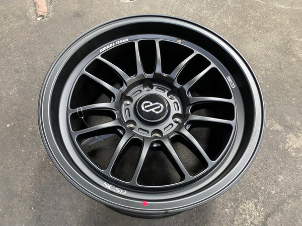 New 18X9 ET0 Enkei SC56 Rim (4 wheel) Matt Black 6X139.7