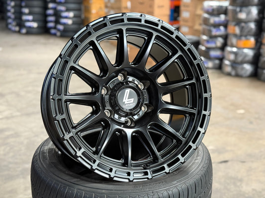 New 17X9 ET-12 Lenso Dinero Rim (4 wheel) Matt Black 6X139.7
