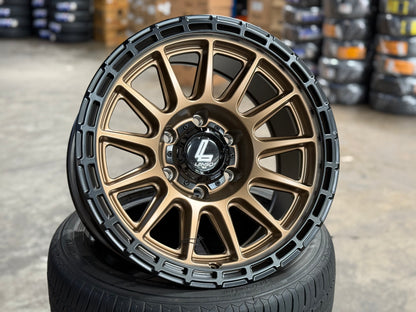 New 17X9 ET-12 Lenso Dinero Rim (4 wheel) Matt Bronze 6X139.7
