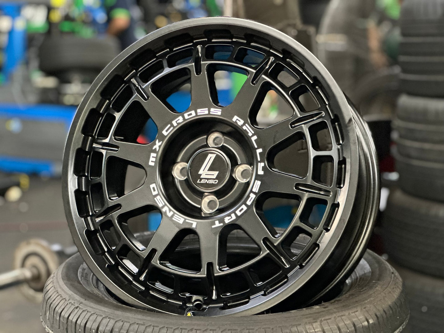 New 17X7.5 ET40 Lenso MX Ebola Rim (4 wheel) Matt Black 4X100