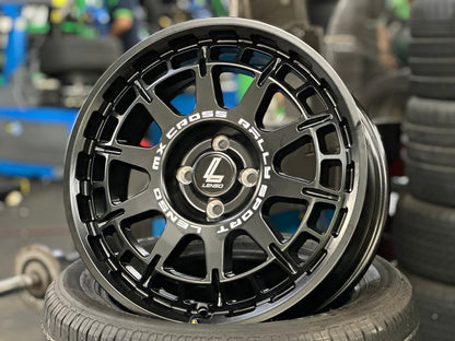 New 17X7.5 ET40 Lenso MX Ebola Rim (4 wheel) Matt Black 4X100