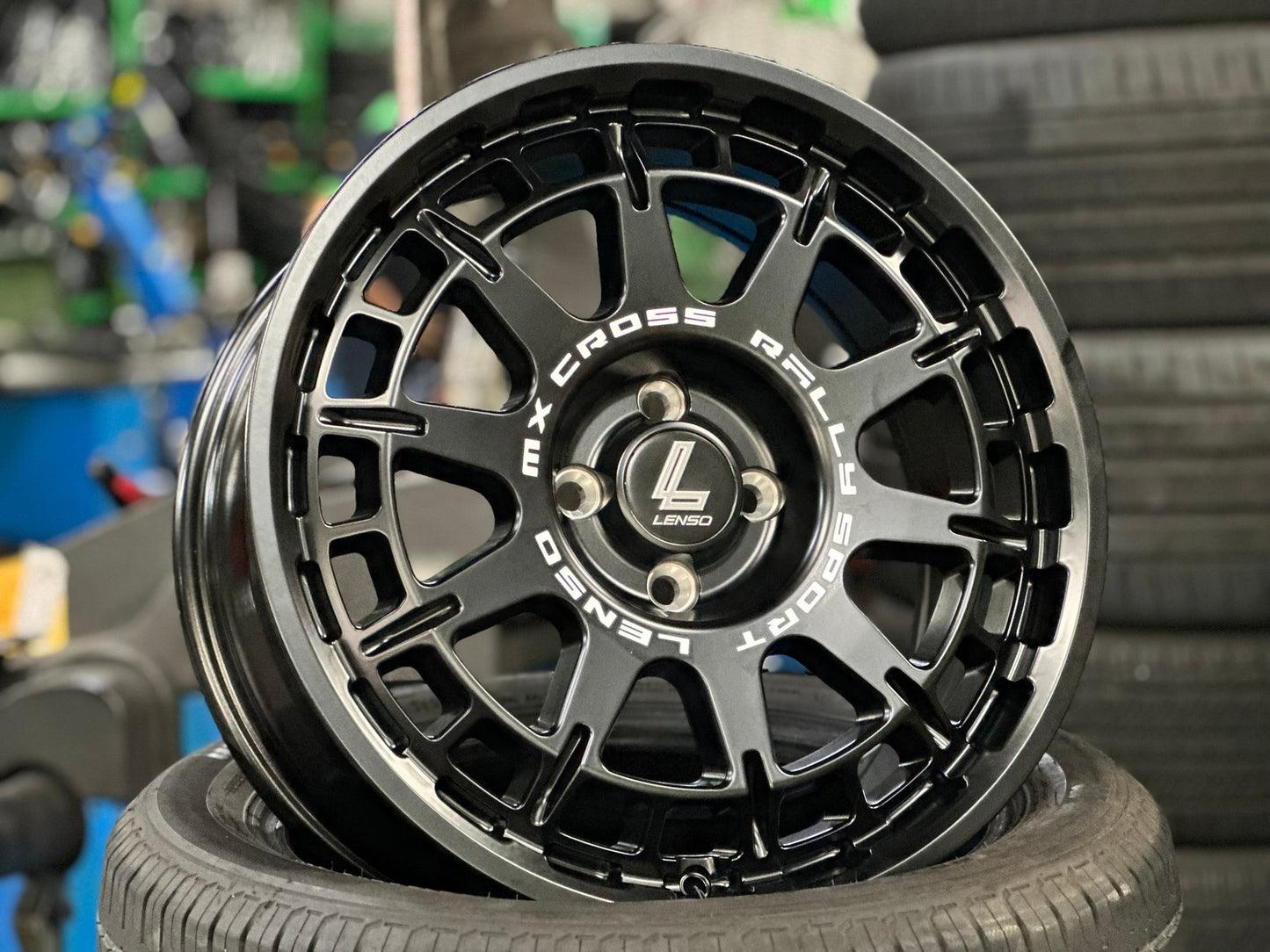 New 17X7.5 ET40 Lenso MX Ebola Rim (4 wheel) Matt Black 4X100