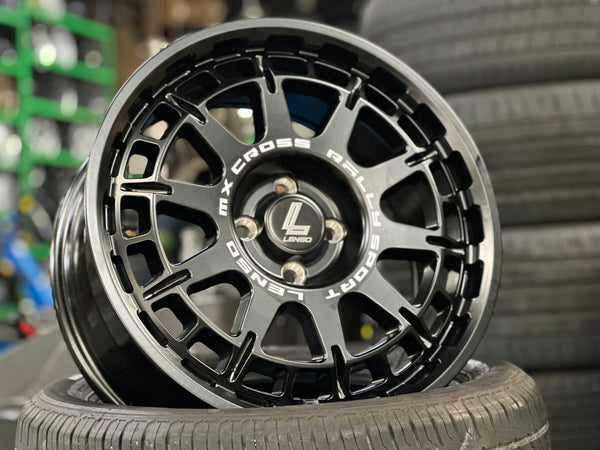 New 17X7.5 ET40 Lenso MX Ebola Rim (4 wheel) Matt Black 4X100