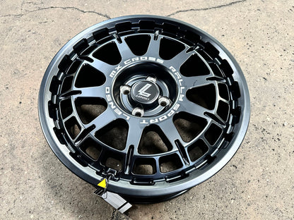 New 17X7.5 ET40 Lenso MX Ebola Rim (4 wheel) Matt Black 4X100