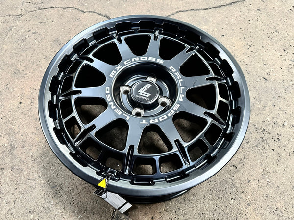 New 17X7.5 ET40 Lenso MX Ebola Rim (4 wheel) Matt Black 4X100