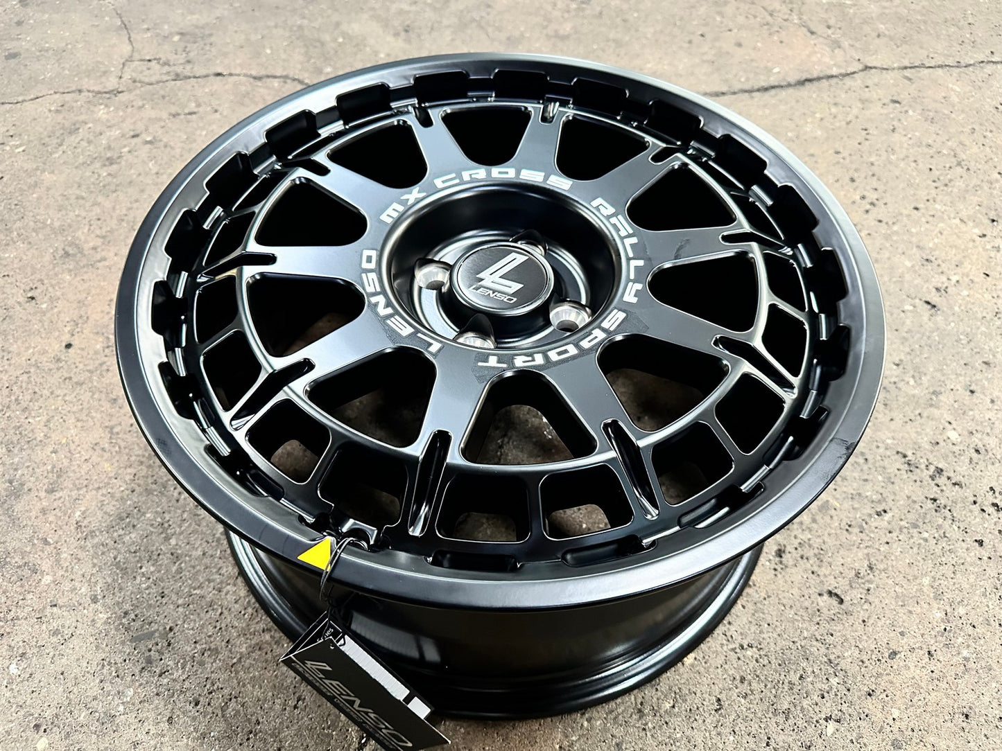 New 17X7.5 ET40 Lenso MX Ebola Rim (4 wheel) Matt Black 4X100