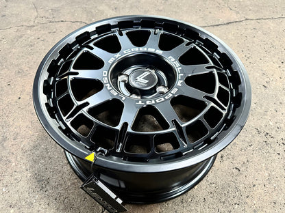 New 17X7.5 ET40 Lenso MX Ebola Rim (4 wheel) Matt Black 4X100
