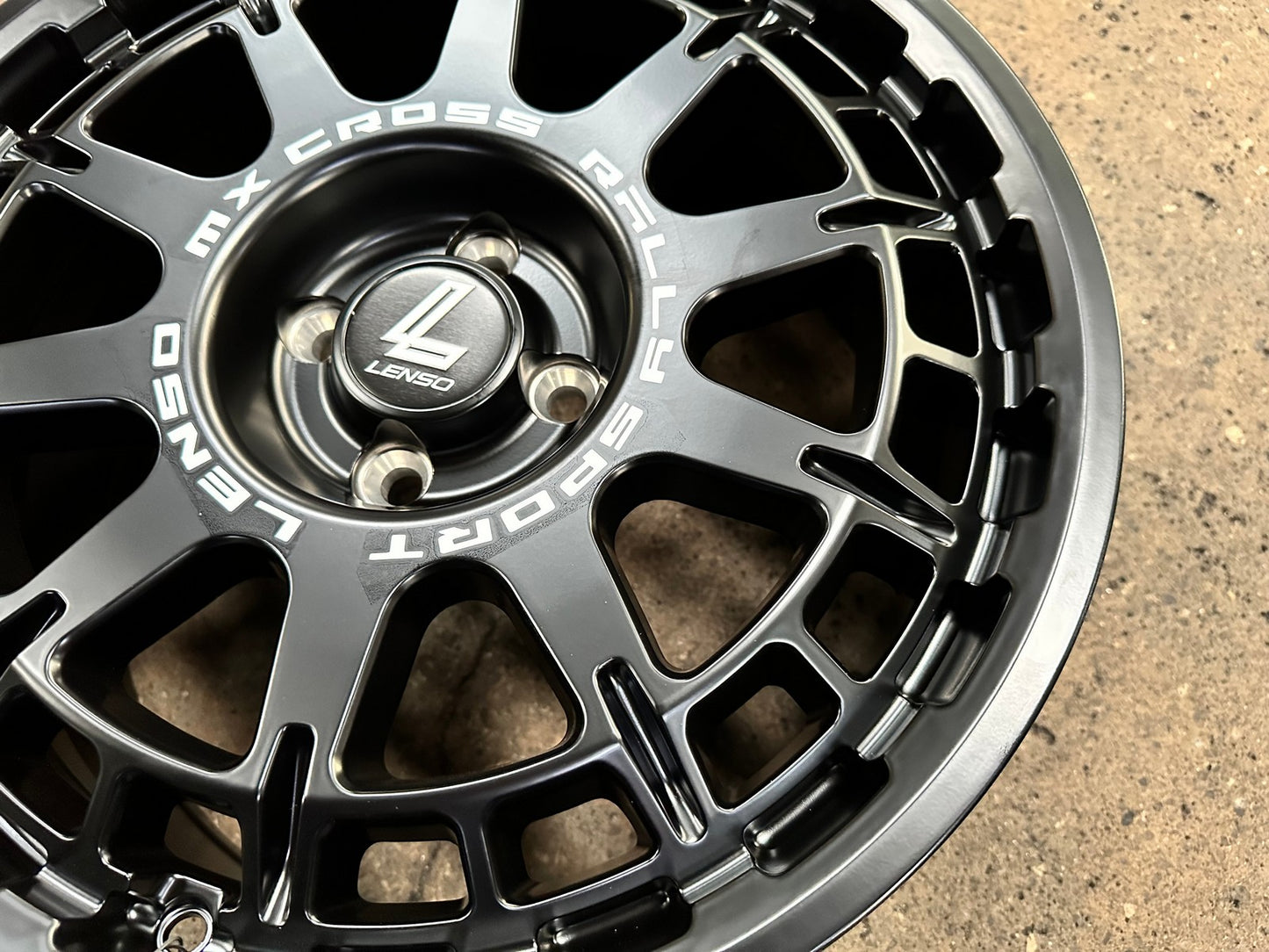 New 17X7.5 ET40 Lenso MX Ebola Rim (4 wheel) Matt Black 4X100