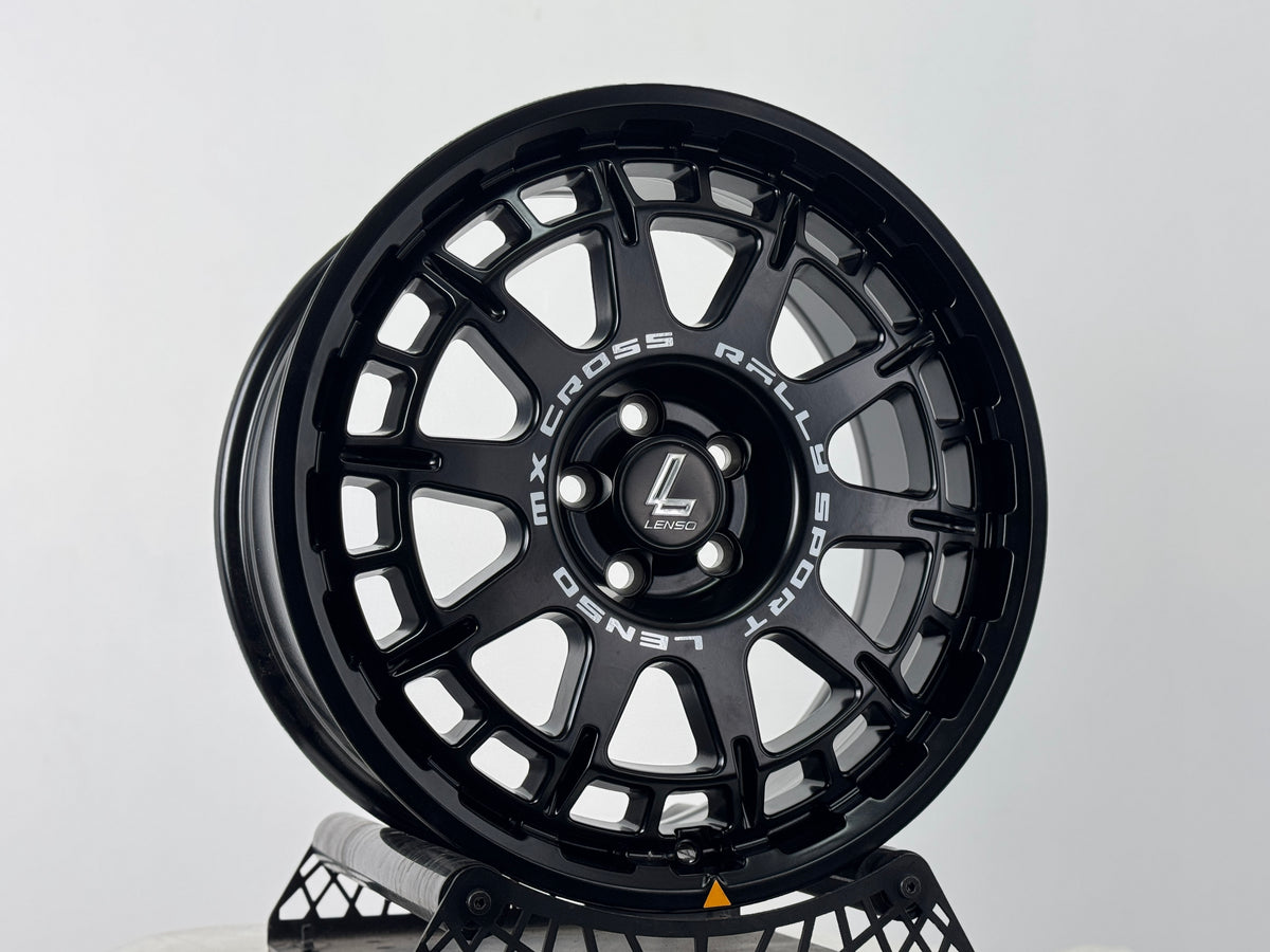 New 17X7.5 ET40 Lenso MX Ebola Rim (4 wheel) Matt Black 5X100