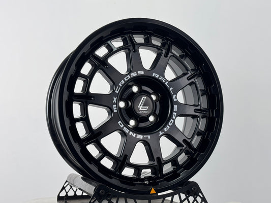 New 17X7.5 ET40 Lenso MX Ebola Rim (4 wheel) Matt Black 5X100