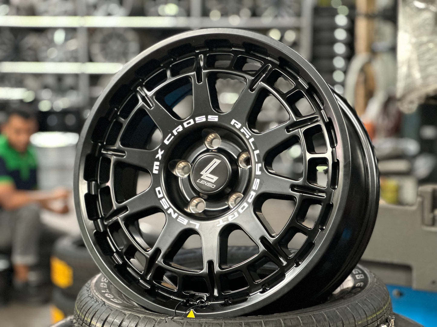 New 17X7.5 ET40 Lenso MX Ebola Rim (4 wheel) Matt Black 5X114.3