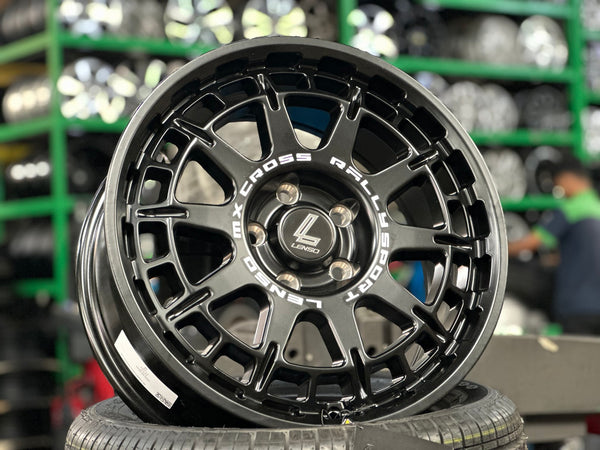 New 17X7.5 ET40 Lenso MX Ebola Rim (4 wheel) Matt Black 5X114.3