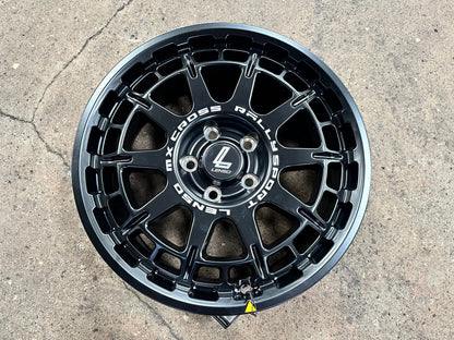 New 17X7.5 ET40 Lenso MX Ebola Rim (4 wheel) Matt Black 5X114.3
