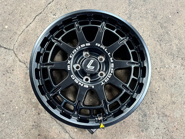 New 17X7.5 ET40 Lenso MX Ebola Rim (4 wheel) Matt Black 5X114.3