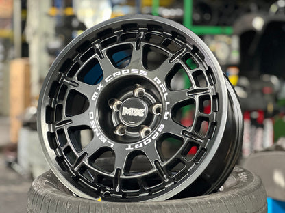 New 16X8 ET35 Lenso MX Ebola Rim (4 wheel) Matt Black 5X100