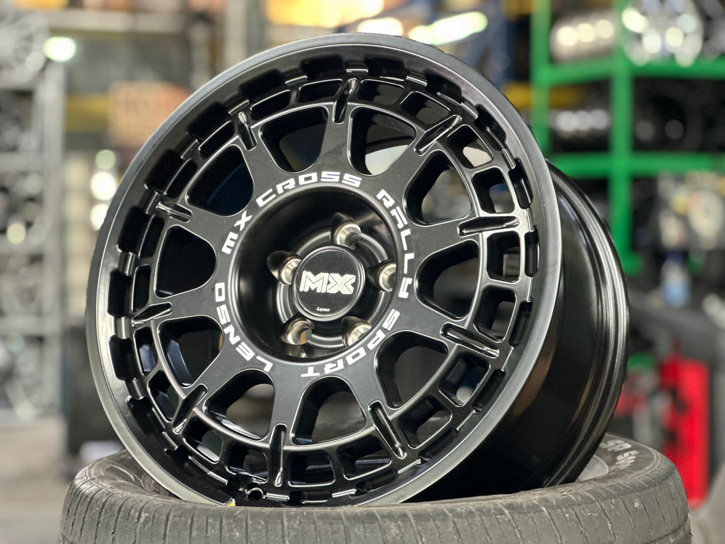 New 16X8 ET35 Lenso MX Ebola Rim (4 wheel) Matt Black 5X100