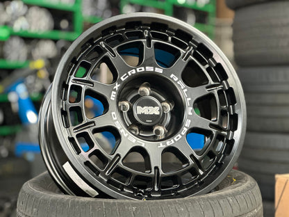 New 16X8 ET35 Lenso MX Ebola Rim (4 wheel) Matt Black 5X100