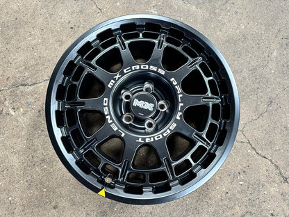New 16X8 ET35 Lenso MX Ebola Rim (4 wheel) Matt Black 5X100