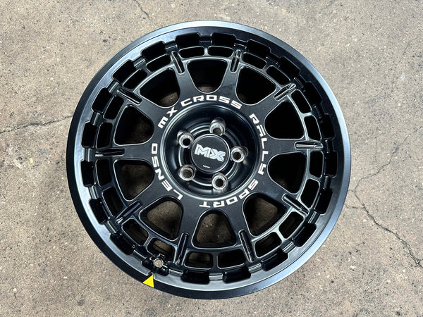 New 16X8 ET35 Lenso MX Ebola Rim (4 wheel) Matt Black 5X100